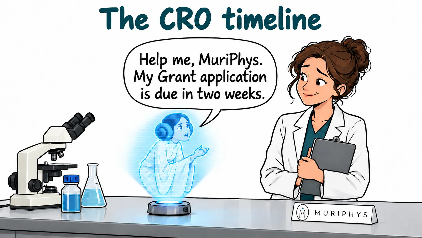 The CRO timeline: a scientist asks MuriPhys for help with a grant application due in two weeks